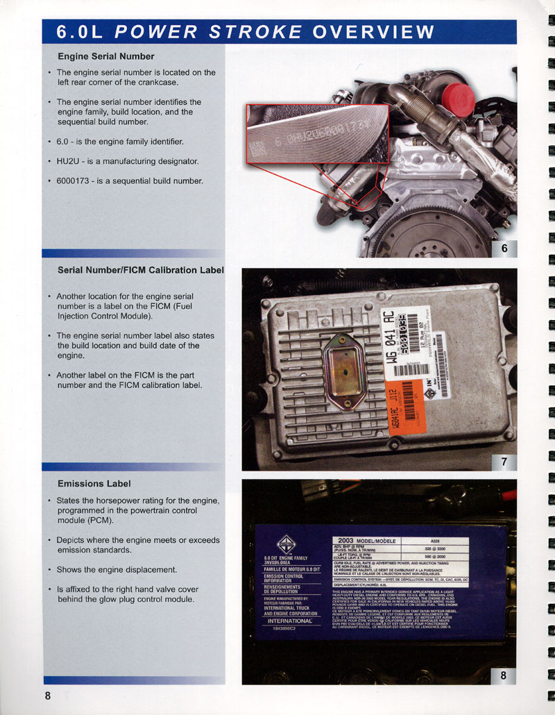 Where can you find the serial numbers on Ford engines?